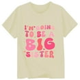 thumbnail image 3 of Gbsyewxs Girls Shirts Short Sleeve Crew Neck Letter Print Comfortable Summer T Shirts For Kids Beige Size 0-1 Years, 3 of 3