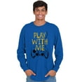 thumbnail image 5 of Play With Me Gamer Funny Nerdy Geeky Men's Long Sleeve Tee T Shirt Brisco Brands X, 5 of 6