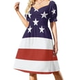 thumbnail image 3 of Stars and Stripes Red White and Blue USA Flag Dress birthday dress loose summer dress, 3 of 7