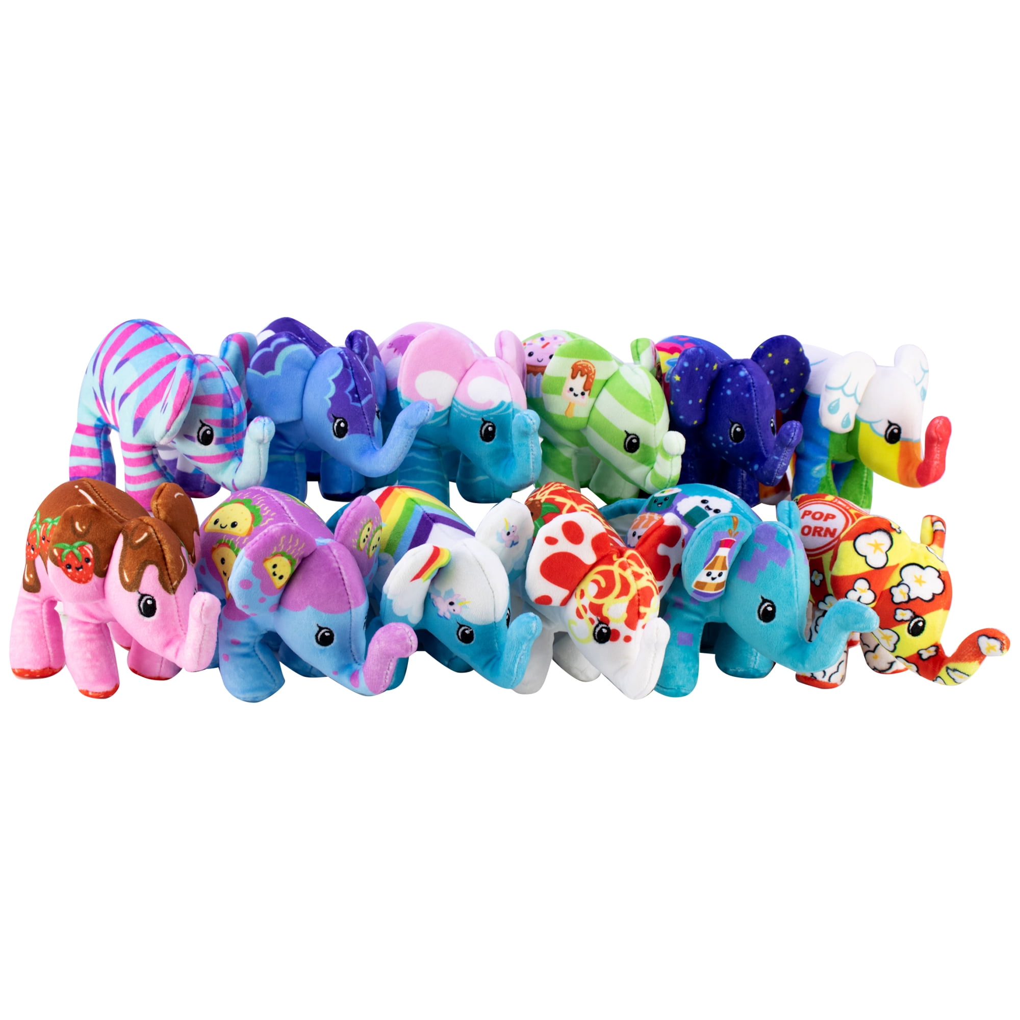 Pop Art Soft 4 inch Mystery Bags Mini Elephants, The Super-Cute Bean-Filled Plush for Kids 4+