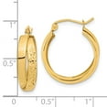 thumbnail image 4 of Primal Gold 14 Karat Yellow Gold Diamond-cut Twist Hoop Earrings, 4 of 4