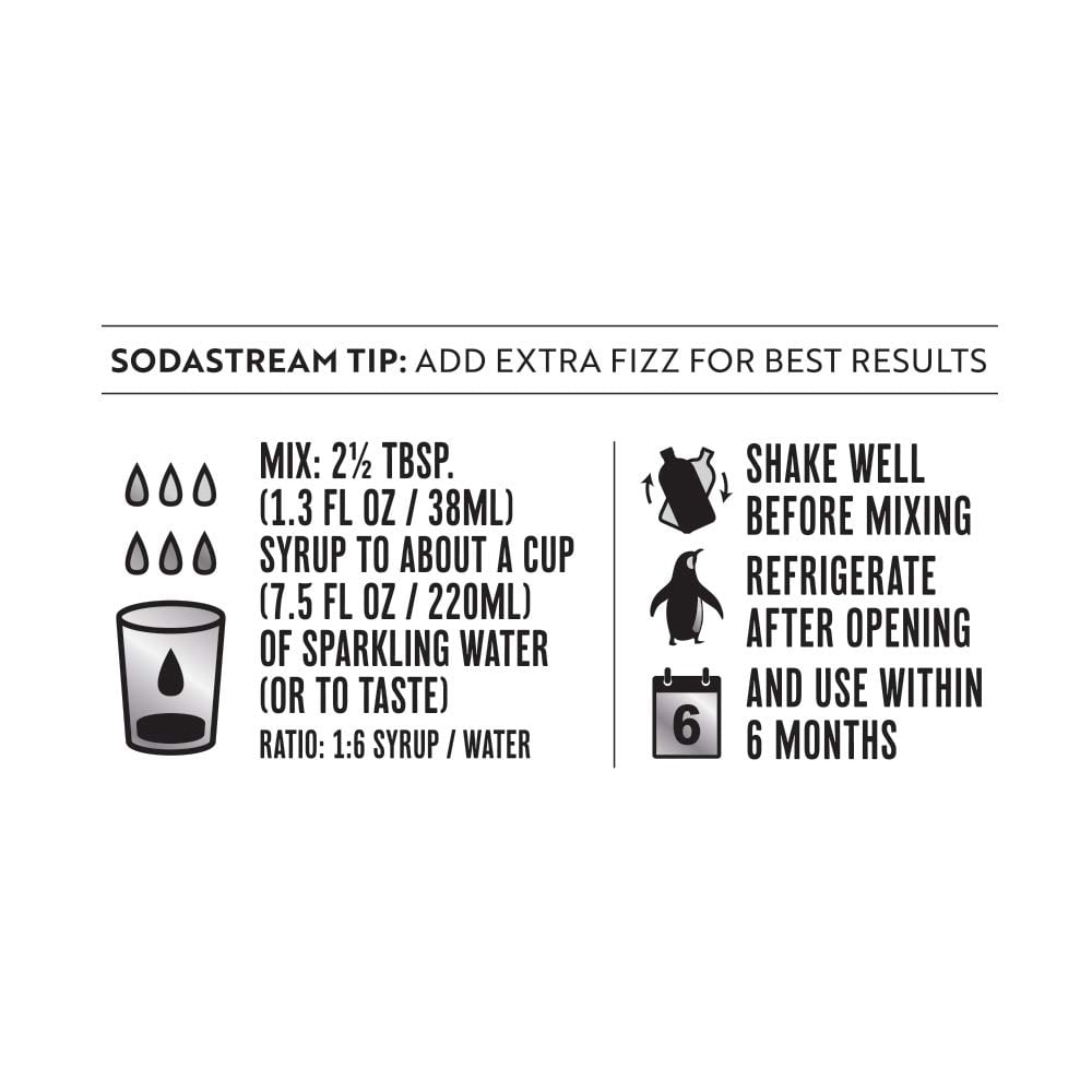 Soda Press Organic Raspberry & Mint Flavor Mix for SodaStream, 16.9 Fl Oz, 2 Pk