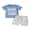 Style15, variant on Caoirhny 0-3Years Toddler Baby Boys Shorts Set, Short Sleeve Embroidery Letters T-shirt with Stars Print Shorts Summer Outfit for 4th of July