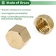 thumbnail image 3 of Accesorio de tubería de latón Unique Bargains 1/4" tapón roscado interno hembra 13/32" 6 piezas, 3 of 7