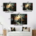 thumbnail image 4 of Designart "horizon Vangogh Mystical Forest" Landscapes Floater Framed Wall Art Living Room, 4 of 7