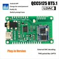 thumbnail image 2 of Módulo de Audio Estéreo QCC5125, Cambio de Nombre de la Aplicación, Contraseña, Ecualizador, Bluetooth 5.1, APTXLL, APTXHD, LDAC, Decodificador QCC5125 con Llamada., 2 of 5