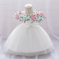 thumbnail image 4 of WOYY Infant Girls Tulle Birthday Wedding Party Dress Princess Pageant Gown, Sizes 0-18M, 4 of 4