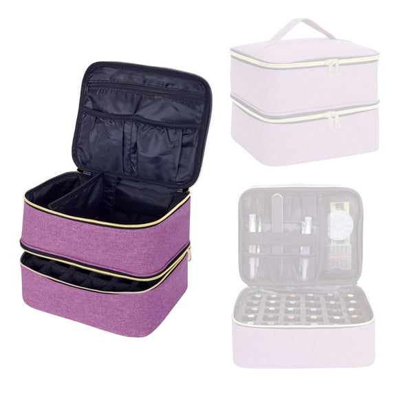 Organizador de esmaltes de uñas UOZL con capacidad para 30 botellas de 15 ml, color morado