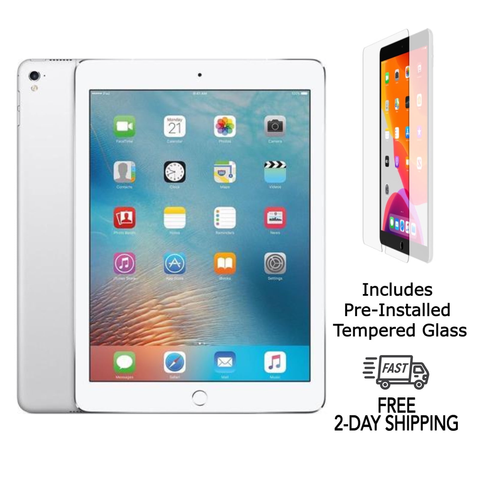 Apple iPad 9th Gen, 64GB, Wi-Fi, Silver, 10.2-inch, Refurbished