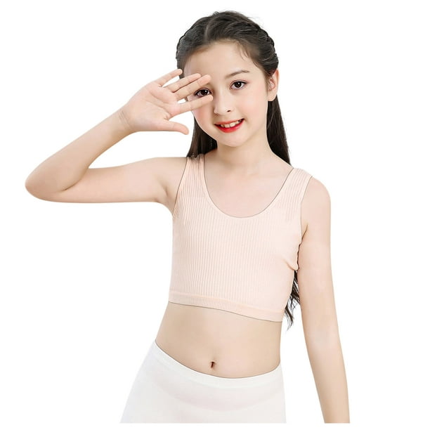 zanvin Kids Girls Underwear Cotton Bra Vest Children Underclothes Sport  Undies Clothes,Pink,M 