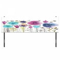 thumbnail image 3 of Dragonfly Headboard, Hello Summer Concept Dandelion and Winged Bug Be Happy Art, Upholstered Decorative Metal Bed Headboard with Memory Foam, King Size, Pink Blue, by Ambesonne, 3 of 4