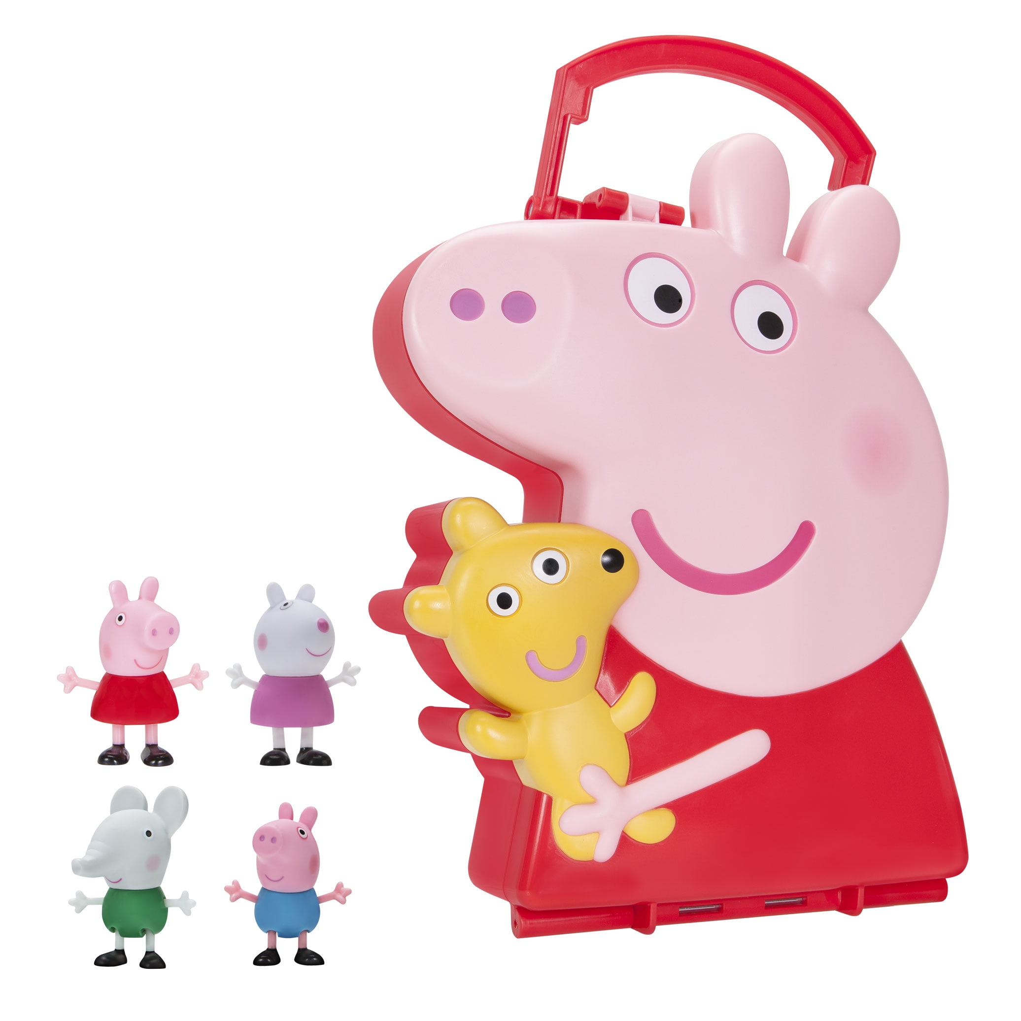 Peppa Pig 4-Figure Carry Case Storage Kids Play Toy