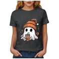 thumbnail image 6 of Akiihool Halloween Hawaiian Shirt Halloween Shirts Womens Witch Tshirts They Missed One Shirt Spooky Tee Tops Grey,S, 6 of 8