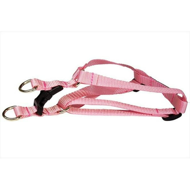Sassy Dog Wear SOLID PINK XSH Nylon bing Dog Harness, Pink Extra Small