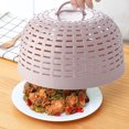 thumbnail image 1 of Ganfancp Cubierta Hueca para Verduras Cubre Tazón de Plástico Cubierta de Plástico para Mesa de Comedor Paraguas de Plástico para Comida Platos de Comida Red Cubierta para Envolver Comida Protector d, 1 of 6
