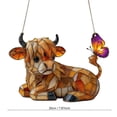 thumbnail image 3 of Highland Cow Suncatcher Ornament for Window Decor, Stained Glass Style Farm Animal Decor, Decorative Hanging Ornaments, 2D Flat Suncatchers for Home Garden Decorations, 3 of 6