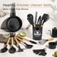 thumbnail image 3 of Juego de utensilios de cocina Astercook, 39 piezas de silicona con mango de madera, 3 of 9