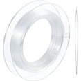 thumbnail image 1 of 200 m Clear Nylon Invisible Thread String for Hanging Christmas Ornaments, Bracelet Making, Sew Hobby, Clear Beading Thread with Bead Needle (0.25mm), 1 of 7