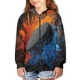 thumbnail image 5 of chaqlin Ice Hockey Hoodies for Boys 6-7 Soft Full-Zip Hooded Paint Splatter Long Sleeve Hoodie Sweatshirt Kids School Jacket with Pockets, 5 of 6