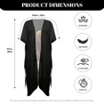 thumbnail image 6 of HELLHERO Casual Women's Short Sleeved Beach Swimsuit Cover Up for Vacation Polyester Loose Bathing Suit Cover Up Horse, 6 of 6
