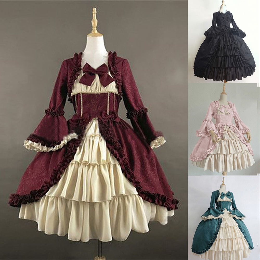 Vestido Medieval Para Mujer – Disfraz Gótico Y Renacentista Para Halloween, Bodas Y Fiestas De Cosplay