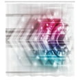 thumbnail image 3 of Ambesonne Modern Shower Curtain, Futuristic Geometric, 69"Wx75"L, Pale Blue Grey Hot Pink, 3 of 3