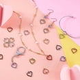 thumbnail image 4 of 48 colgantes de corazón de 12 colores con marco hueco de 17 x 15 mm de metal para hacer joyas, collares, pendientes, pulseras y manualidades., 4 of 5