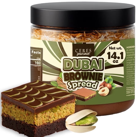 Dubai Chocolate Pistachio Brownie Cake – 14.1 oz | Rich, Moist Dessert with Premium Pistachios | Handmade Luxury Gift Treat