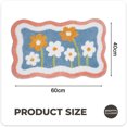 thumbnail image 2 of Alfombra antideslizante absorbente para baño de flores simples, alfombra de entrada fresca para el hogar, alfombra para el suelo del dormitorio, puerta, 2 of 7