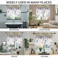 thumbnail image 3 of Watercolor Floral Swag Curtains for Kitchen/Bedroom/Living Room, Spring Daisy Sunflowers Wisteria Hummingbird Scalloped Curtains 63 Inch Long, Window Swag Topper Curtains Valances 2 Panels 36"x63", 3 of 8