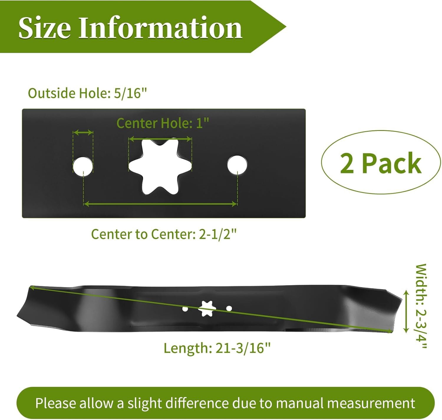 Yonlown 742-0616A 21 inch Mower Blade Compatible with Cub Cadet MTD 42 inch Mower Deck, 742-0616 Mulching Blades Fit for Cub Cad et Troy-Bilt LT1040 LT1042 RZT42, Replace 742-04308 942-0616, 2 Pack