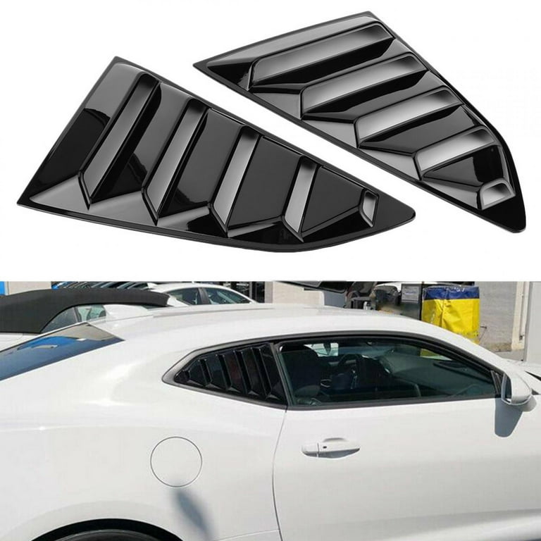 Mgaxyff Glossy Black Car Window Louvers Side Air Vent Cover Fit