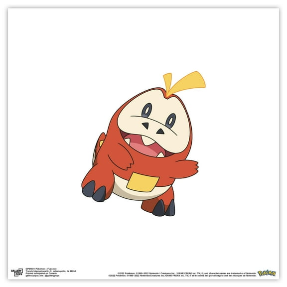 Gallery Pops Pokemon - Fuecoco Wall Art, Unframed Version, 12" x 12"