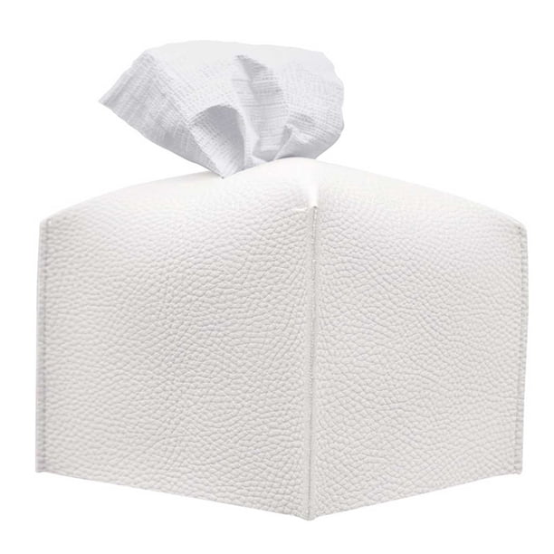 Popular!Maojin Caja de pañuelos de cuero, soporte organizador de caja de pañuelos de cuero para mesa de sala de estar en casa