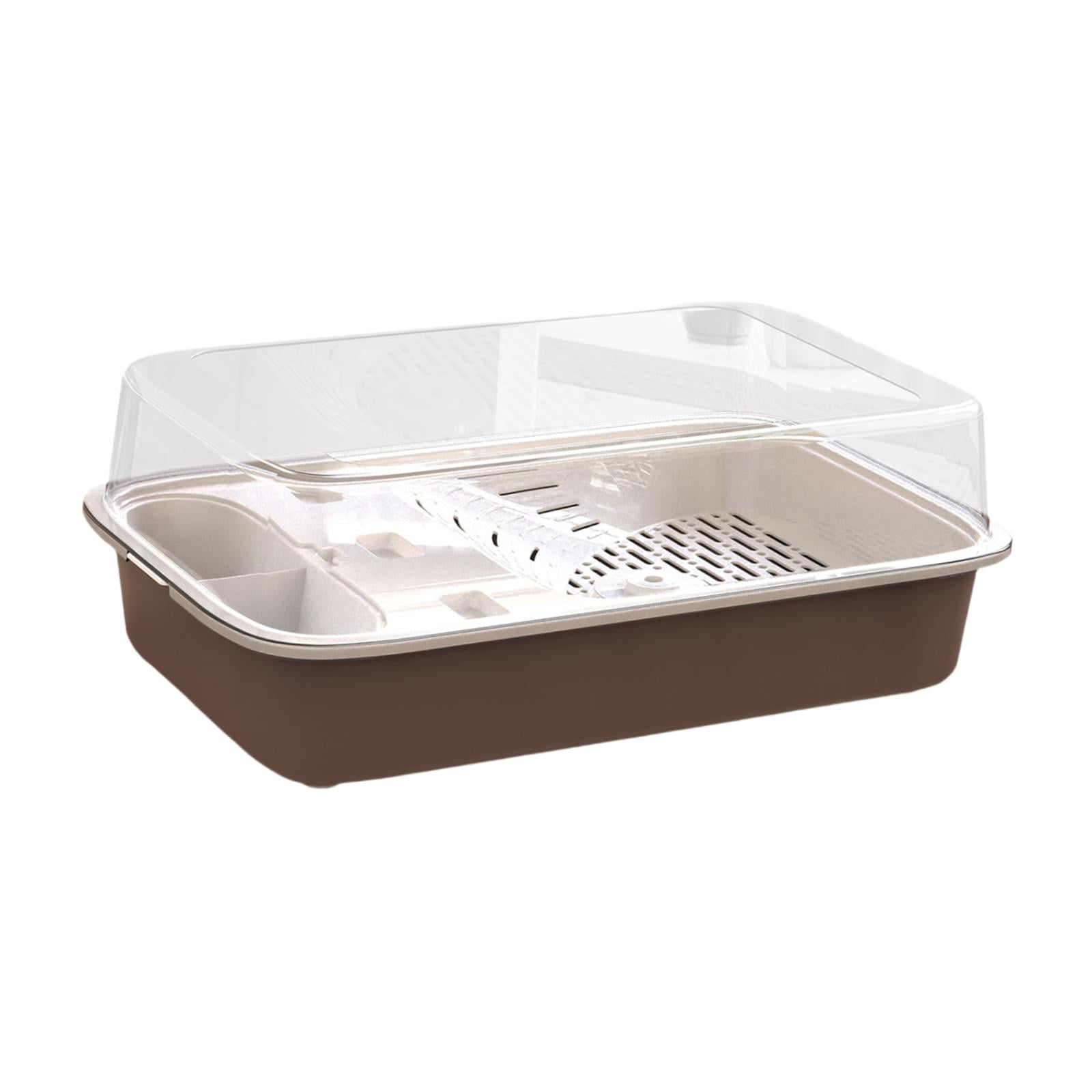 FITYLE Turtle Tank Reptile Habitat Multifunction Areas Bottom Drainage Tortoises Case Breeding Box Hermit Tortoise Enclosure Starter brown