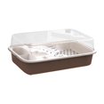 thumbnail image 4 of FITYLE Turtle Tank Reptile Habitat Multifunction Areas Bottom Drainage Tortoises Case Breeding Box Hermit Tortoise Enclosure Starter brown, 4 of 9