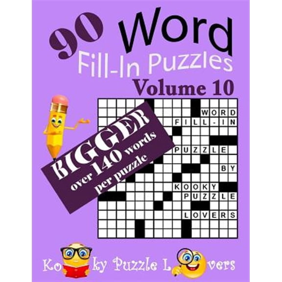 Word Fill-In Puzzles, Volume 10, Over 140 Words Per Puzzles (Paperback)