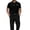 Black, variant on Mens Polo Shirts Casual Relaxed Fit Button Down Polo Tee Stretch Quick Drying Soft T-Shirt Mens Everyday Wear Navy Size L