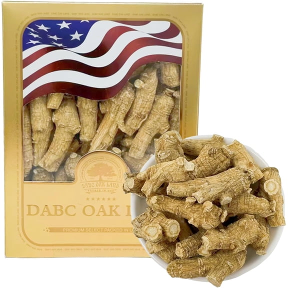 American Wisconsin Ginseng Root Cultivated Wisconsin American Farmed Ginseng Energy for Men & Women 8oz/Box