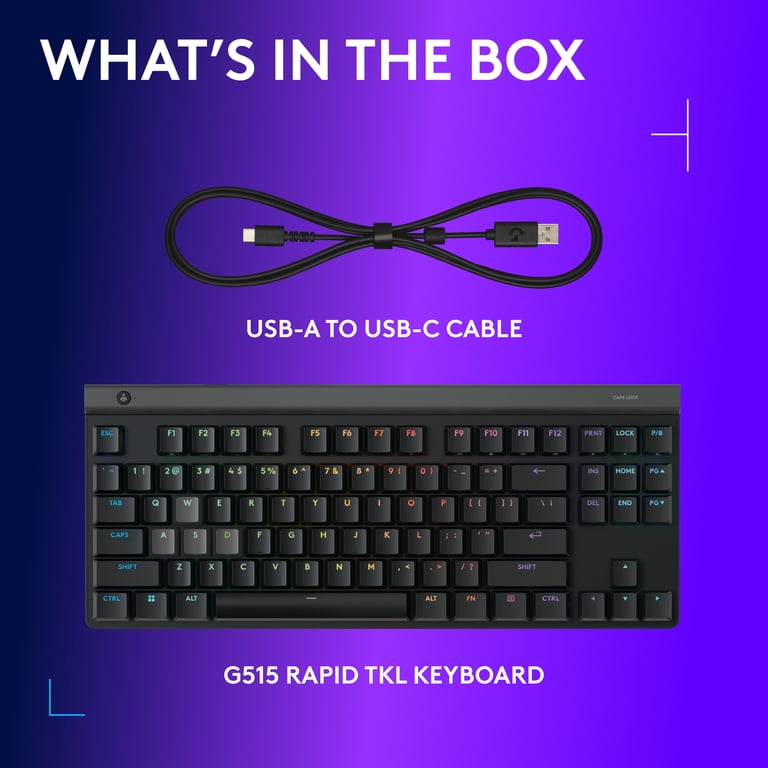 Logitech G, Gaming Keyboard, Low-Profile Wired, Fully Customizable