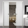 thumbnail image 5 of Slab Barn Door Panel 24 x 80 | Quadro 4115 White Silk | Sturdy Finished Wooden Modern Doors | Pocket Closet Sliding, 5 of 6