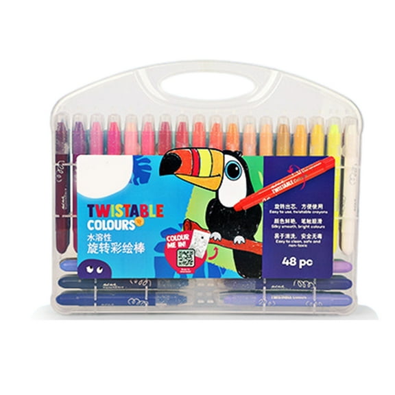 Yokua 12/24/36/48 Colors Coloring Crayons Twistable Crayons Washable Wax Crayons