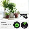thumbnail image 6 of Iron Wheel Metal Moving Pot Universal Wheel Thickened Round Shape Flower Pot Heavy Duty Flower Potted for Indoor and Outdoor (Black  Outside Diameter: 28 cm Inside Diameter 26 cm), 6 of 6
