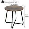thumbnail image 3 of Cerbior Side Table, Metal End Table, Coffee Table Tray, Sofa Side Snack Table, Brown Rustic Wood Top, for Living Room Bedroom, 3 of 6