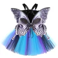 thumbnail image 4 of Disfraz de mariposa y esqueleto de Halloween para niños, disfraz de fiesta de carnaval con alas de calavera negra, conjunto de vestido de tutú de hada elfa oscura para niñas, 4 of 5