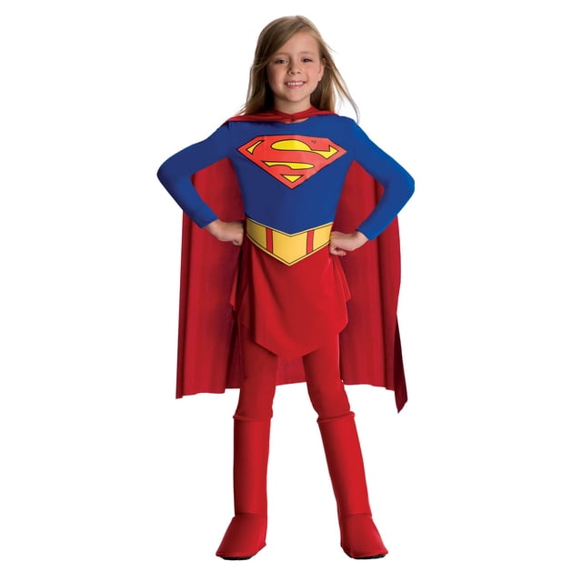 Supergirl - Disfraz Deluxe Niñas (Rojo, Azul, Amarillo)