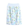thumbnail image 2 of IROINNID Mid-Length Flare Skirt For Toddler Girls Baby Cotton Cute Cartoon Pattern Waterproof Impermeable Leakproof Diaper Pants Skirt, White, 2 of 3