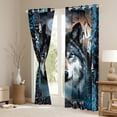 thumbnail image 3 of Manfei 3D Wolf Animal Black Out Curtains, Tribal Dream Catcher Curtains Pack of 2 (42x63 Each), Bohemian Western Wildlife Bedroom Curtains, Living Room Curtains Decor, 3 of 6