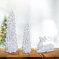 thumbnail image 4 of Slim Christmas Trees,Resin Christmas Tree Figurines, 3Pcs Table Top Christmas Tree, Small Christmas Tree Home Decor Figurine Set, Decorative Xmas Trees for Rustic Christmas Decor(Silver), 4 of 6