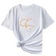 thumbnail image 4 of Camisetas de cuello redondo para mujer Camisetas con estampado de corazón Camisetas de manga corta Blusa Tops Fridja gope1465, 4 of 8